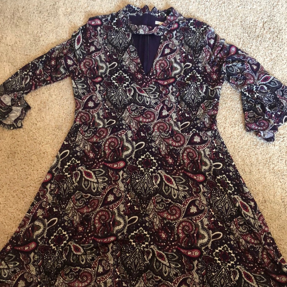 Purple floral dress